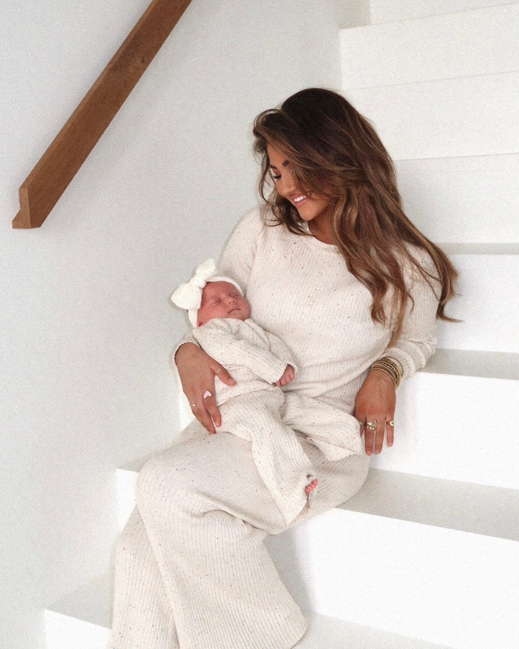 Baby Trui Geribbeld Katoen - Colored Dots