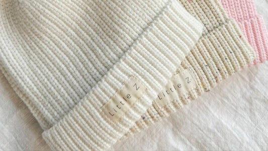 Baby Muts Gebreid met Pompon - Wit