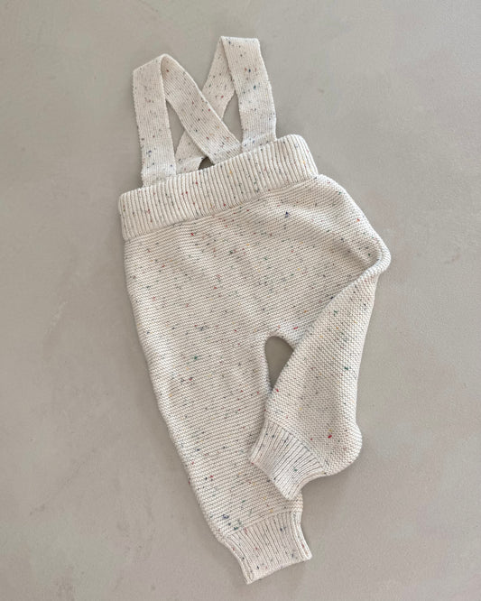 Baby Salopette Katoen - Beige Spikkel