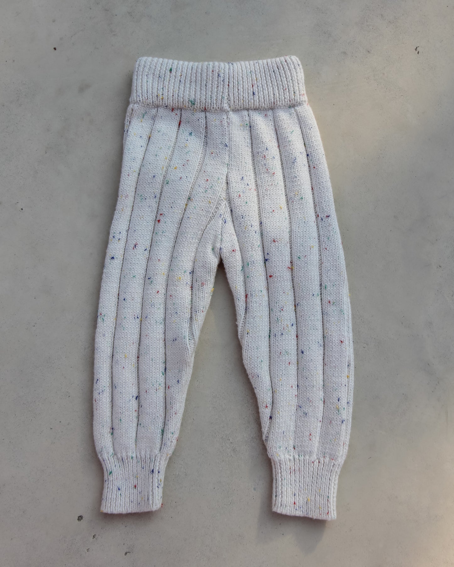 Pantalon côtelé - beige moucheté
