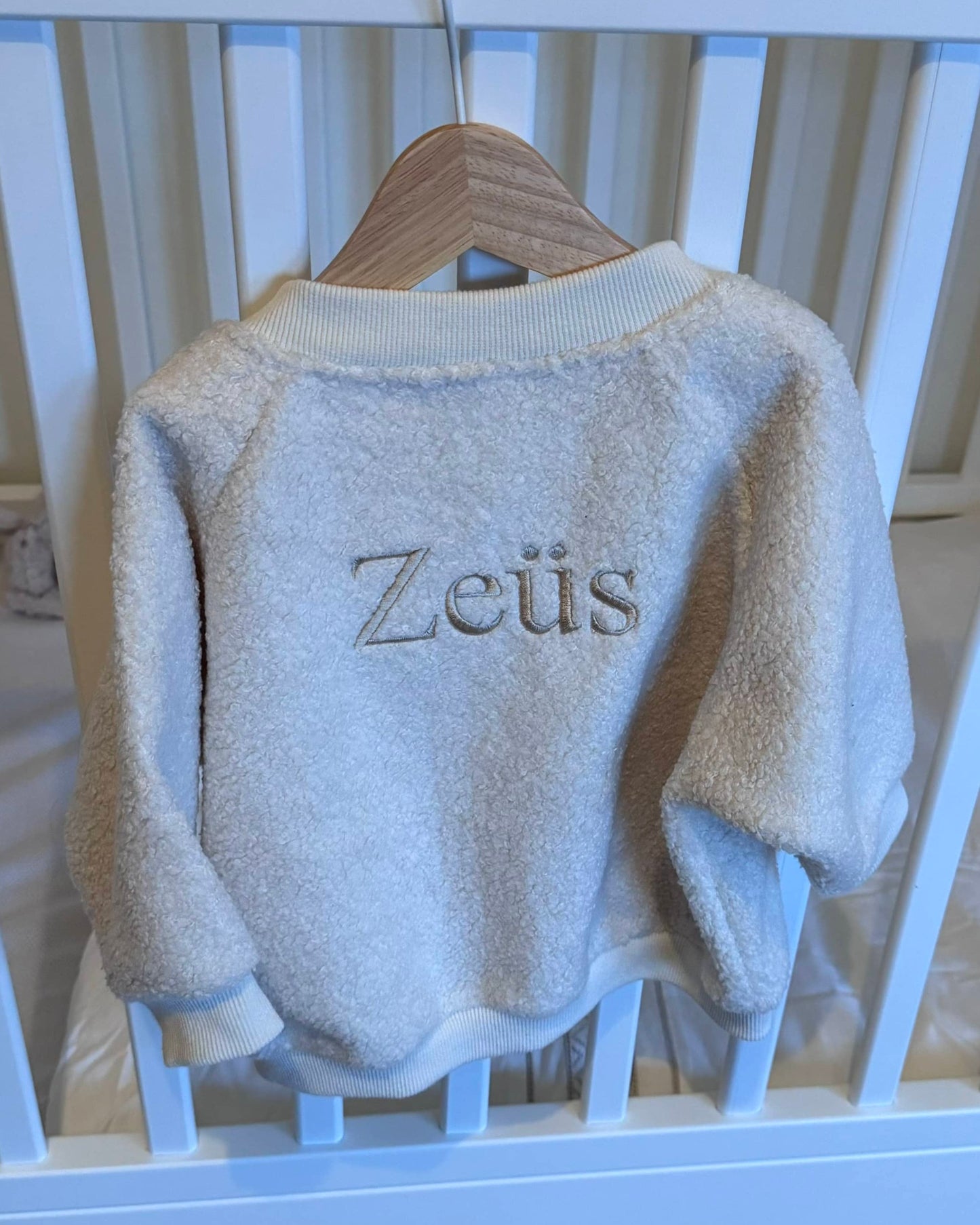 zachte teddy jas voor newborn baby peuter met naam